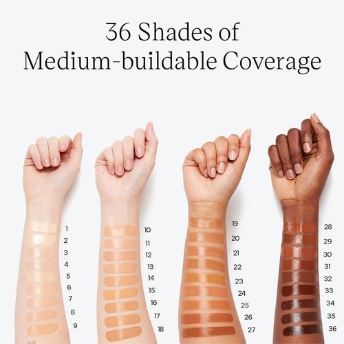 Saie Glowy Super Skin Tint Liquid Foundation - Weightless + Dewy Foundation with Lightweight Medium Coverage - Hydrating Face Makeup + Skin Care Serum Hybrid with Hyaluronic Acid - Shade 7 (1.01 oz)