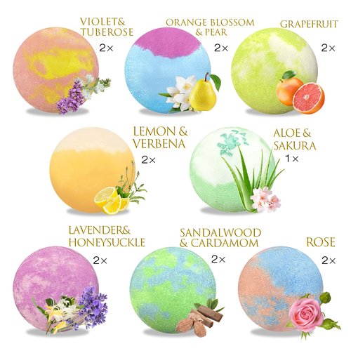 Bath Bombs for Women Gift Set, 15 Pcs Handmade Bubble Bathbombs, Shea & Coco Butter Dry Skin Moisturize, SPA Relaxing Gifts for Women & Men, Her, Girls, Wife, Birthday