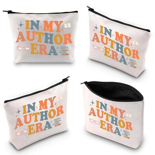 Novel Writer Author Makeup Bag Writer Themed Gift Novelist Author Gifts For Women Writer Author Novelist Cosmetic Bag (IN MY AUTHOR)