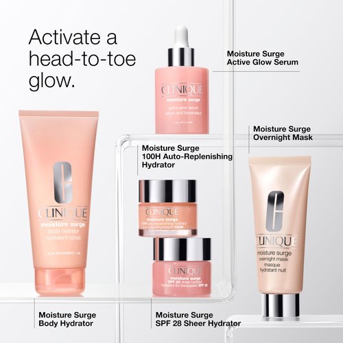 Clinique Moisture Surge Broad Spectrum SPF 28 Sheer Hydrator Face Moisturizer With Hyaluronic Acid, Aloe Bioferment + Provitamin D | Hydrating + Protecting, 1.7 Ounce