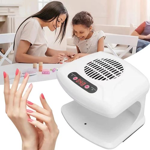 GGAIFbp Nail Dryer for Regular Polish 300W 2 in 1 Nail Drying Fan with Auto Sensor Hot and Cold Air Professional Nail Dryer for Manicure Salon and Daily Home Use(White)