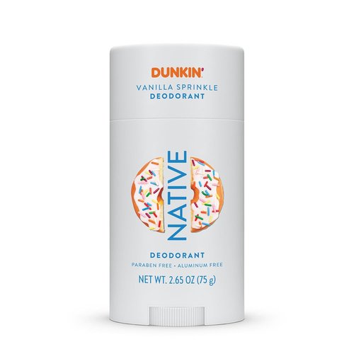 Native Deodorant - Limited Dunkin Donuts Edition | Aluminum-Free, Probiotics & Coconut Oil | Vanilla Sprinkle 2.65oz