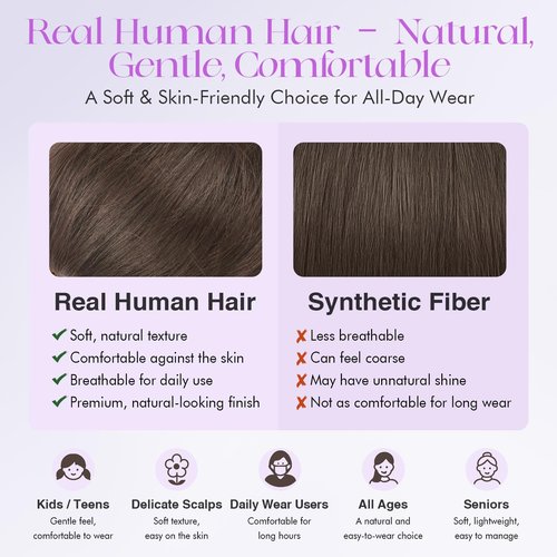 SOFEIYAN Human Hair Bun 100% Real Human Hair 16g Messy Bun Natural Tousled Stretchy Fluffy Donut Updo Elegant Chignon with Elastic Rubber Band Fake Bun Hair Piece for Women - Natural Black