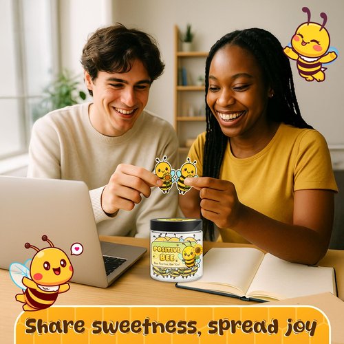 60 Positive Bee Cards Jar, Affirmation Cards For Women, Friendship Gift, Positive Quotes Jar, Best Friend Gift, Christmas Gifts For Women, Bee Gifts For Men