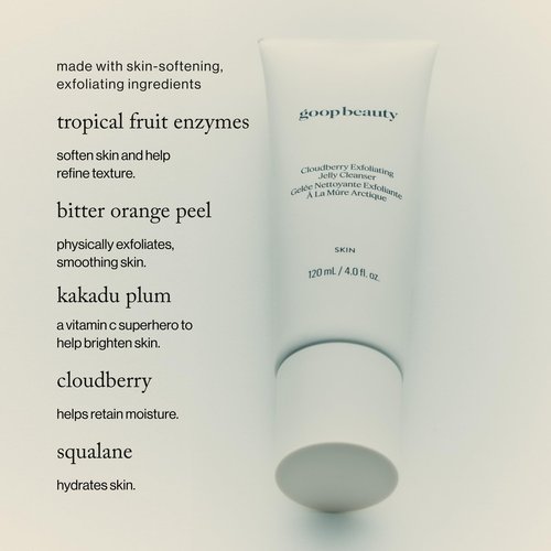 goop Beauty Exfoliating Jelly Cleanser | Face Wash to Clean & Smooth Skin | Squalane, Kakadu Plum, & Vitamin C | Moisturizes & Soothes Skin | Paraben & Silicone Free | 4 fl oz