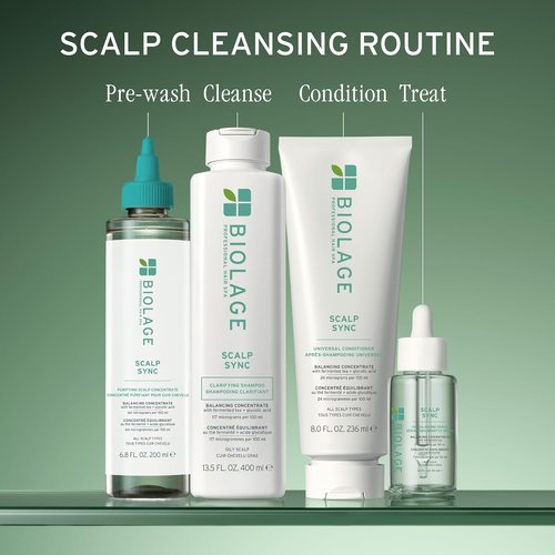 Biolage Scalp Sync Clarifying Shampoo & Conditioner Set - Removes Residue & Excess Oil, Vegan, 33.8 Fl Oz
