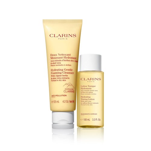 Clarins Hydrating Gentle Foaming Cleanser - Revitalizes & Balances Skin | Soap-Free, SLS-Free | Green Formula with Organic Aloe Vera