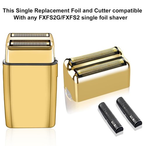 BaBylissPRO Replacement Foil & Cutters - 3 Pack for FXFS2 Double Foil Shaver | Gold Finish