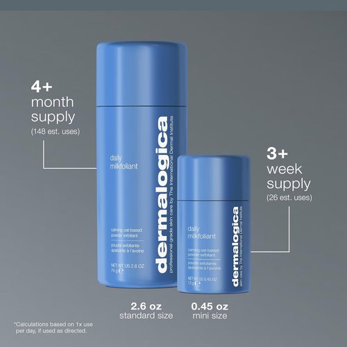 Dermalogica Daily Milkfoliant - Calming Face Exfoliator Powder Scrub with AHA & BHA | Oat-Based Vegan Formula