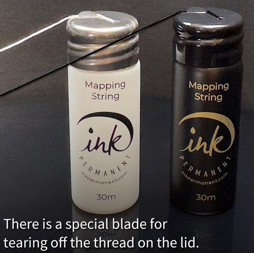 Permanent Ink Brow Mapping String by Ink | Pre-Inked 100 Ft for Microblading & Eyebrow Shaping