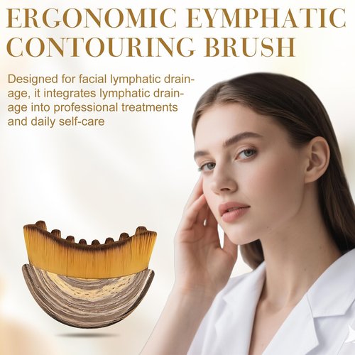 Rose Romee 2 PCS Lymphatic Contour Face Brush, Lymphatic Face Brush Anti-Puffiness, Detox & Lift, Lymphatic Brush, Facial Brush Ergonomically Designed to Fit The Skin Precisely and Relieve Fatigue