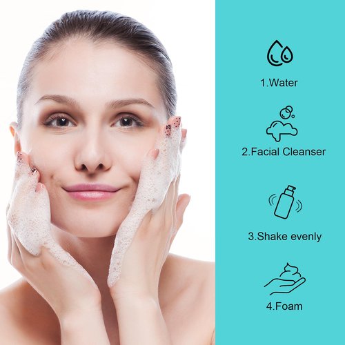 Cosywell Foam Soap Dispenser 2oz 10 Pack TSA Approved Empty Travel Pump Dispenser for Hand Soap Foaming Lash Shampoo for Cleanser, Dispenser(10Clear)