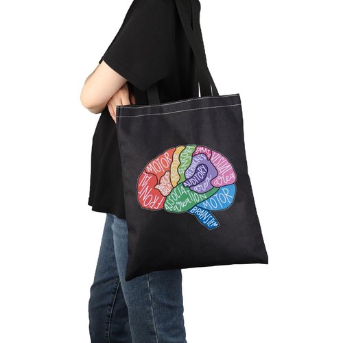 G2TUP Brain Anatomy Gift Neuroscience Cosmetic Bag Neurology Nurse Makeup Bag Nursing Anatomical Layout Brain Zipper Travel Bag (Brain Anatomy TB B)