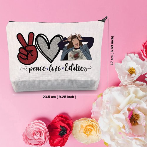 TSOTMO Eddie Gift TV Series Merchandise Eddie Fans Travel Toiletry Bag Peace Love Cosmetic Bag