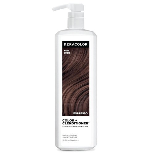 Keracolor Color + Clenditioner - 3-in-1 Color-Depositing Conditioner | Gentle Cleansing, 9 Shades, 33.8 Fl Oz