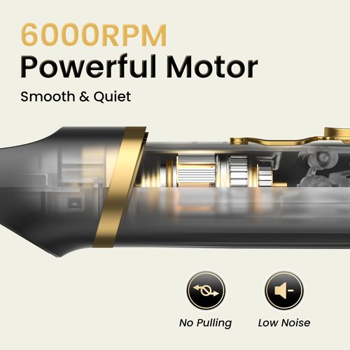 Groin & Body Hair Trimmer for Men - Electric Shaver for Pubic Hair, Chest, Legs - Ball Pubic Groomer, LED Light, Replaceable Ceramic Blade Heads, USB-C Recharge Dock, Waterproof Hygiene Razor