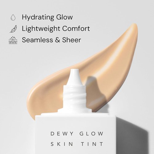 Thank You Farmer Dewy Glow Skin Tint - Long-Lasting Tinted Moisturizer with Vitamin B3 | Honey, 1.75 fl oz