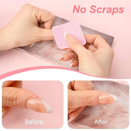 Skiennix Lint-Free Nail Wipes - 540PCS Super Absorbent Nail Polish Remover & Eyelash Extension Wipes