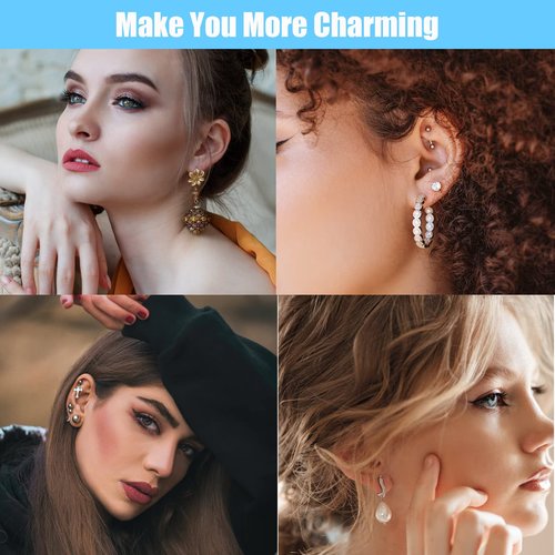 Ear Piercing Gun Kit - Judero 72Pcs Disposable Ear Piercing Kit Including 24Pcs Self Ear Piercing Gun with 24Pcs Built-in Earrings Stud and 24Pcs Clean Tools for Ear Cartilage Piercing Kit