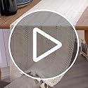 Cream Macrame Style Cotton Table Runner - Rustic 60 Inch Dining Decor - Handmade Farmhouse Look