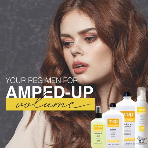 MOP Lemongrass Volume Whip - Flexible Medium Hold for Bounce & Shine - 8 Fl Oz