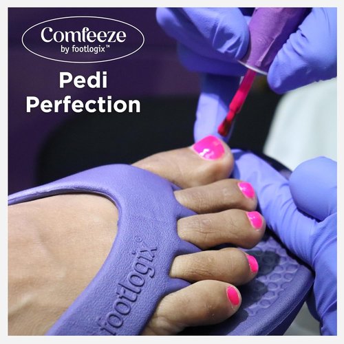 Comfeeze by Footlogix - Women's Recovery Sandals with Toe Separators & Arch Support | Comfortable Pedicure Slippers