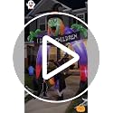8Ft Halloween Inflatable Witch Archway with Banner & LED Lights Outdoor Decor