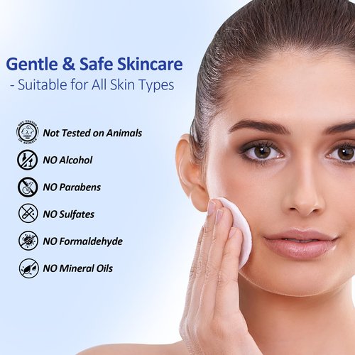 Hicream Glycolic Acid Exfoliating Pads, Dual-Textured Facial Toner for Pore Care & Skin Radiance, Deep Cleansing Peel with Niacinamide, Salicylic Acid & Vitamins E, B3, B5 (50 Pads)
