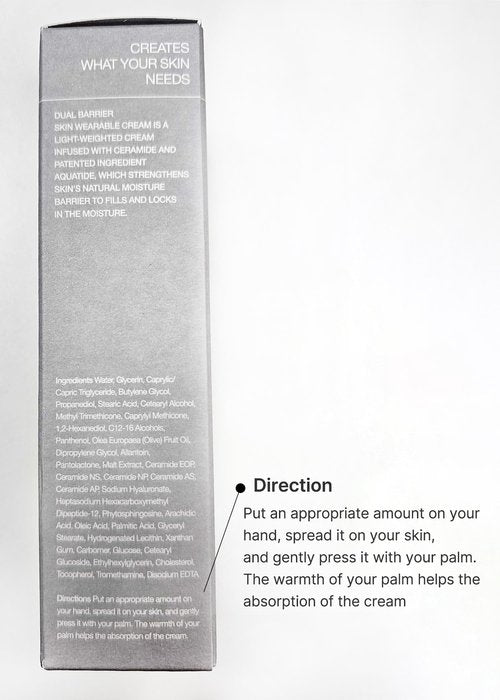 celimax Dual Barrier Skin Wearable Cream | Long Lasting Cream Face Moisturizer with Ceramides, Hyaluronic Acid, Moisturizing, Hydrating, Soothing, Repairing, Day & Night Cream, 50ml