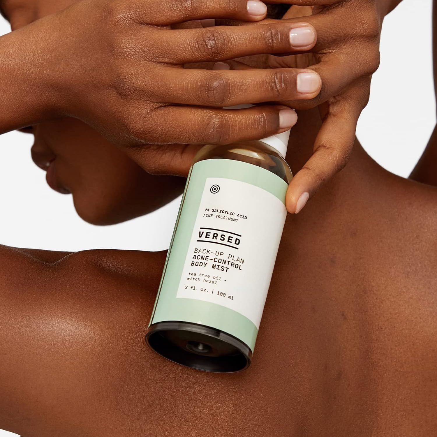 Versed Back-Up Acne Control Body Mist - Salicylic Acid & Tea Tree Oil Spray for Blemish Relief - Vegan (3 oz)