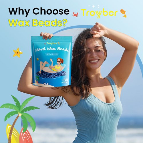 Troyber Hard Wax Beads for Hair Removal, Refill Wax Beads (28.2 Ounce)