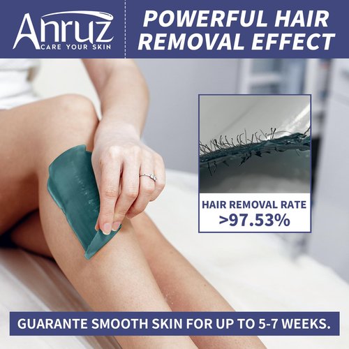 ANRUZ Waxing Kit for Women Men - Digital Wax Kit for Hair Removal with Post-Wax Cream, Silicone Bowl & 55 More Accessories, at Home Use Warmer for Body, Bikini, Eyebrow, Face, Sensitive Skin