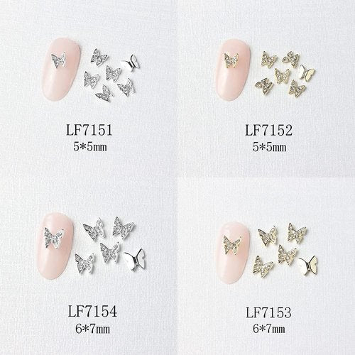 22 Pcs 3D Butterfly Nail Charms Crystals Diamonds Rhinestones, Crystals Diamonds Large Rhinestones Bow for Nail Art Beauty Design Decoration Craft Jewelry DIY