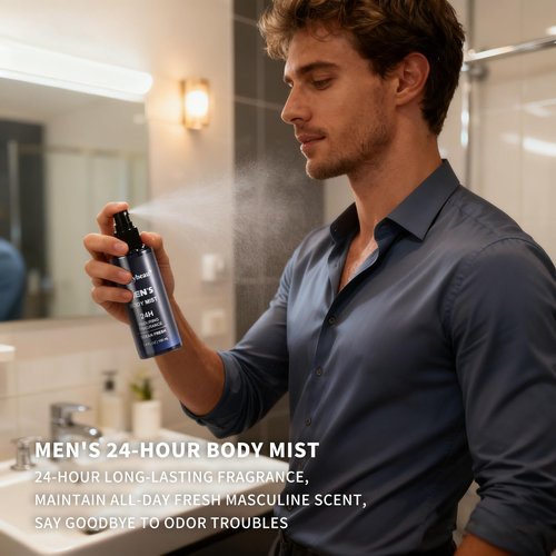 Men's Bath and Body Spa Gift Set - 7-Piece Kit with 3-in-1 Shower Gel, 2-in-1 Handmade Soap and Travel Bag - Father's Day/Birthday Christmas Gifts for Dad, Husband, Boyfriend and Friends