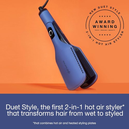 GHD Duet Style - 2-in-1 Flat Iron Hair Straightener & Dryer | Transform Wet Hair to Styled with No Heat Damage | 2X Shine