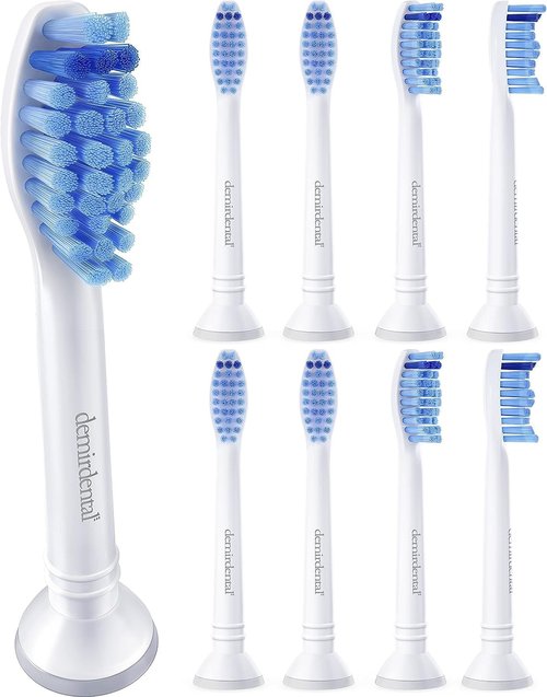 Philips Sonicare Replacement Heads - Medium Toothbrush Heads for HX6015/03 - 8 Pack - White