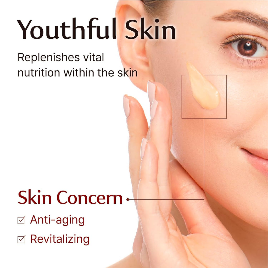 Sooryehan Hyobidam Fermented Cream - Korean Facial Moisturizer with Wild Ginseng | 1.7fl oz Wrinkle & Night Cream for Women