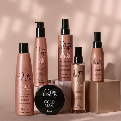 Fanola Oro Therapy Bi-Phase Leave-In Conditioner Spray - Argan Oil & Keratin Detangler for Frizzy Hair | 6.76 Fl Oz