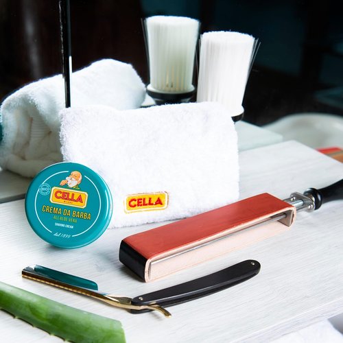 Cella Milano Aloe Vera Shaving Cream Soap - Luxurious Lather & Razor-Glide Protection | 150g, Made in Italy