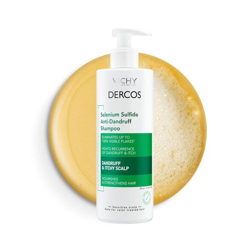 Dercos Dandruff Shampoo - Antifungal Treatment for Itchy Scalp Relief | Prescription Strength Selenium Sulfide