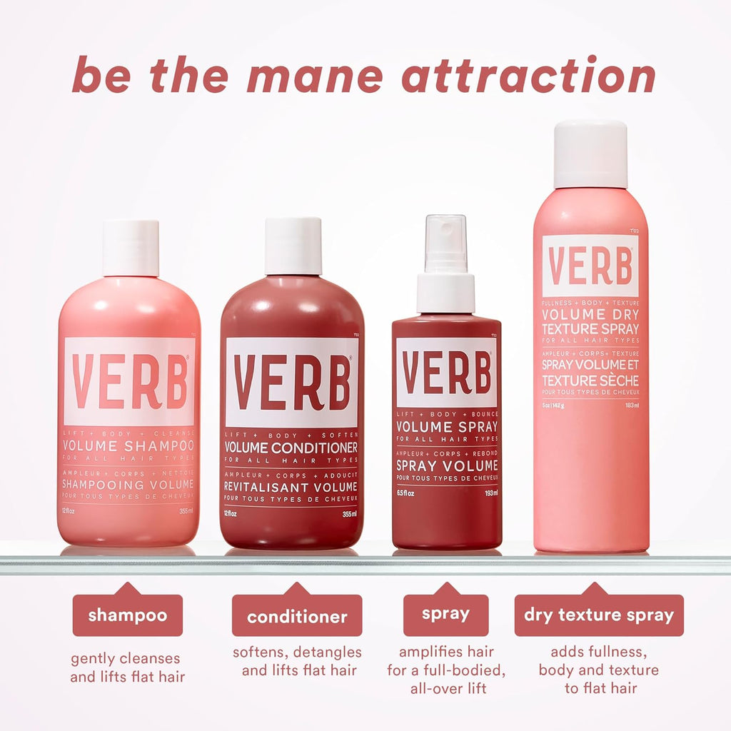 VERB Volume Shampoo & Conditioner Duo - Cleanses, Softens & Lifts Flat Hair for Fullness