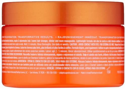 Obliphica Seaberry Hair Mask - Deep Conditioning Treatment for Dry, Frizzy, Color-Treated Hair - 8.5 Ounce
