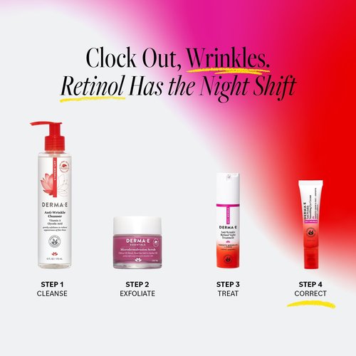 Derma E Anti-Wrinkle Smoothing Eye Cream for Fine Lines and Crow's Feet, 0.5 Fl Oz, Anti Aging with Retinol, Caffeine and Antioxidants, Cooling Tip Helps Reduce Puffiness