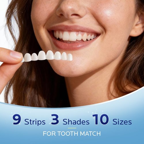 Cutebey Temporary Tooth Repair Kit: Missing Tooth Replacement Kit Replace Missing or Broken Tooth Filling The Gap - Moldable False Teeth Come with 3 Shades 10 Size