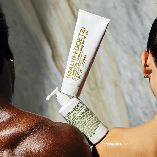MALIN+GOETZ Eucalyptus Hand & Body Scrub - Resurfacing Cleanser with Lactic Acid & Niacinamide | Vegan, 8.5 Fl Oz