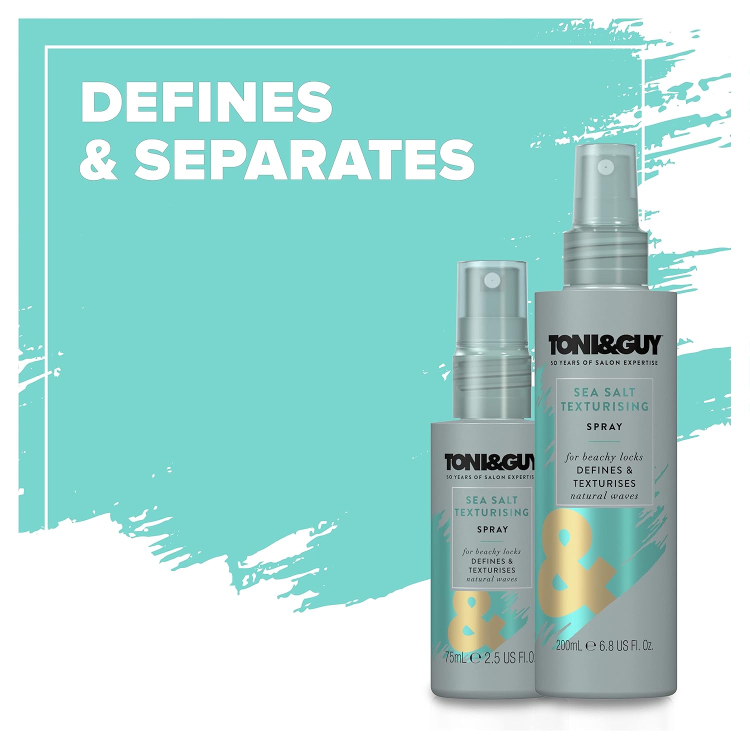 Toni & Guy Sea Salt Spray - Texturizing Hair Mist for Effortless Beach Waves | 6.8 oz