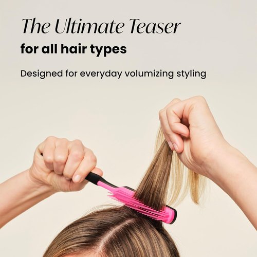 Tangle Teezer Ultimate Volumizer Brush - Adds Texture & Volume for All Hair Types | Pink Embrace