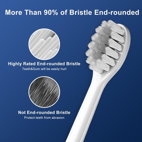 Compatible with Gleem Electric Toothbrush - Premium Replacement Toothbrush Heads, 5-Pack (White)