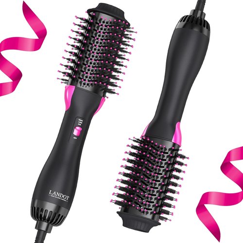Skiennix Hair Blow Dryer Brush - Fast Drying Volumizing Hot Air Brush | 60mm Oval Barrel for Salon-Quality Blowouts at Home