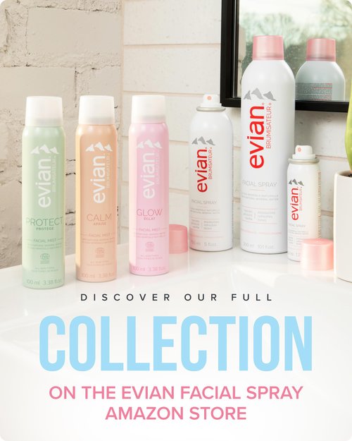 Evian Facial Spray Weekender Kit - Hydrating Mineral Water Mist for Face & Skin - Refreshes Makeup, Sets, & Tones - Travel-Friendly Size for Weekend Hydration and Skincare Essentials